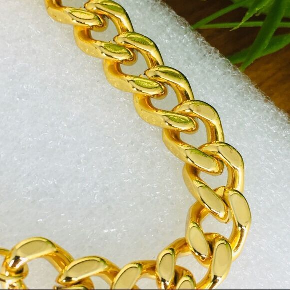 Vince Camuto Chunky Cuban Chain Link Bracelet Gold overlay 40gr 4274 - Picture 6 of 9